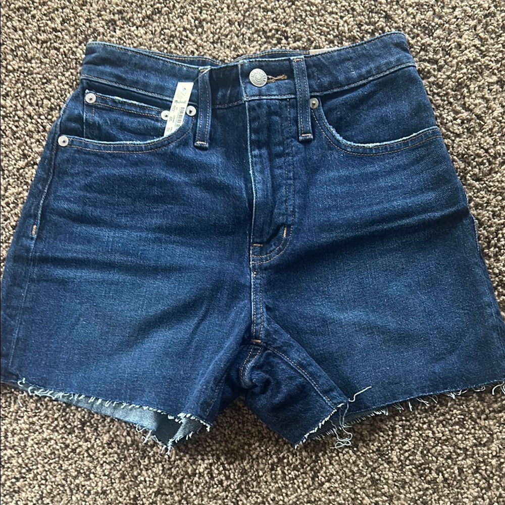 Madewell Curvy High-Rise Blue Denim Shorts 24